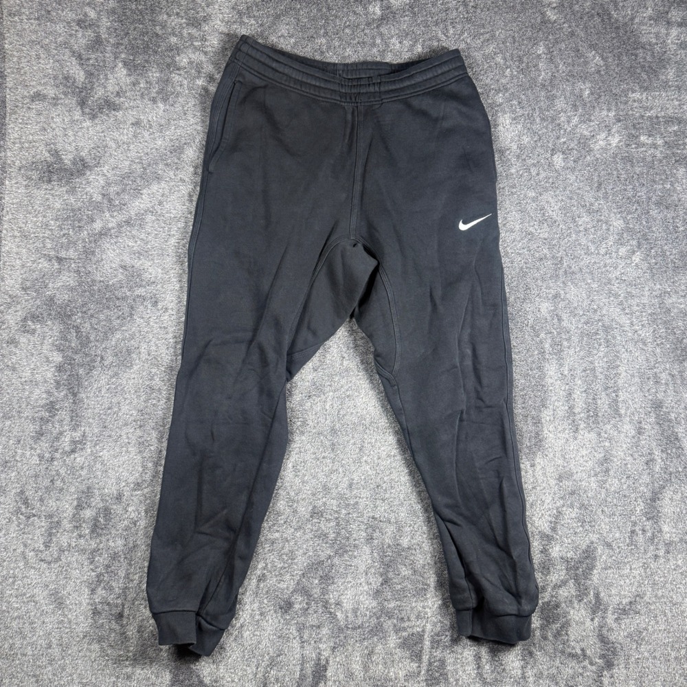Nike Mens Fleece Joggers Black Sweatpants Tapered Fit Size M RN56323